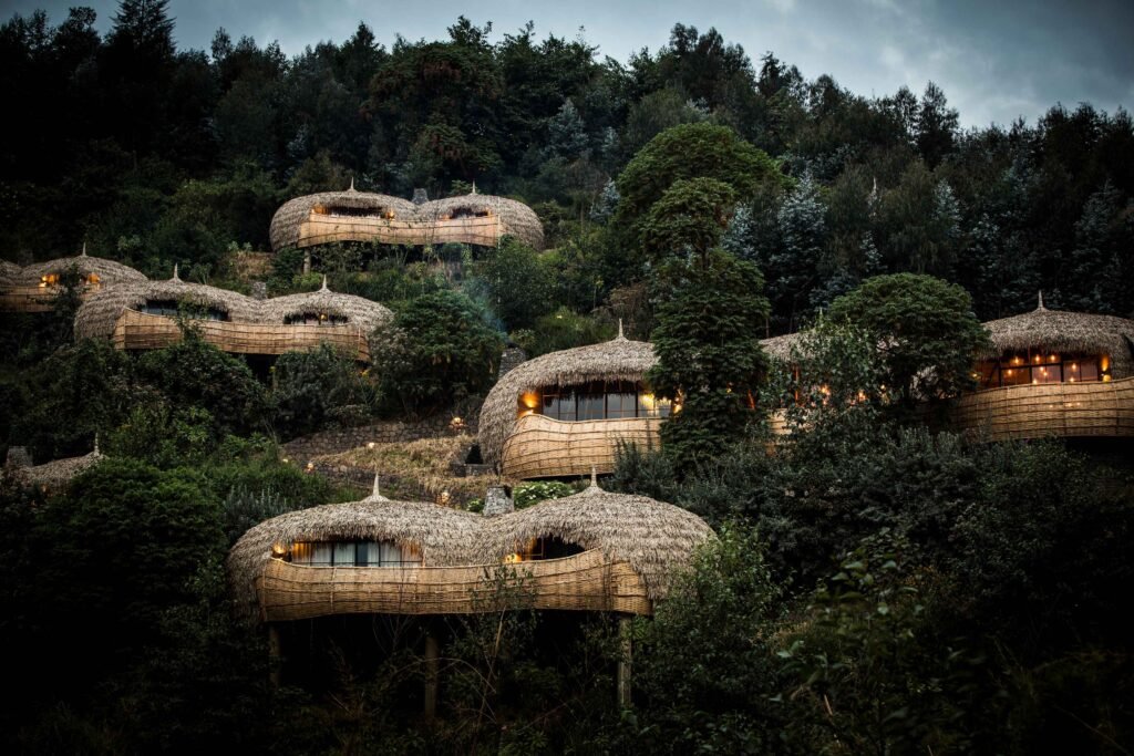 Bisate Lodge villas in the forest near Volcanoes National Park